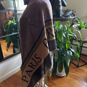 Elegant Paris Print Shawl